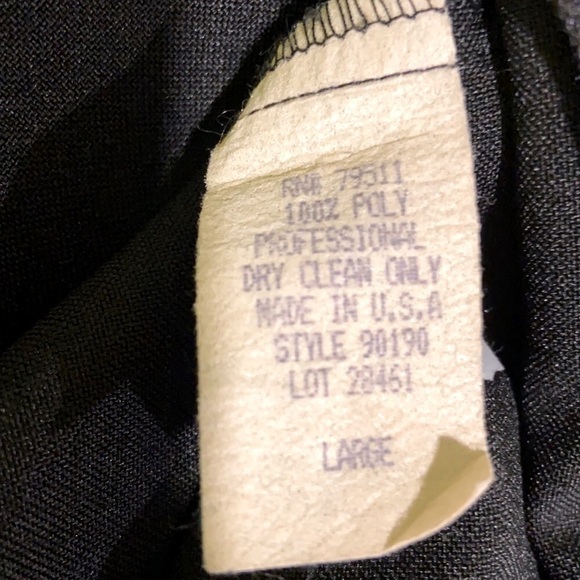 𝅺inclinations Retro 80s Cropped Black Zippered Jacket Sz Large - Picture 7 of 10